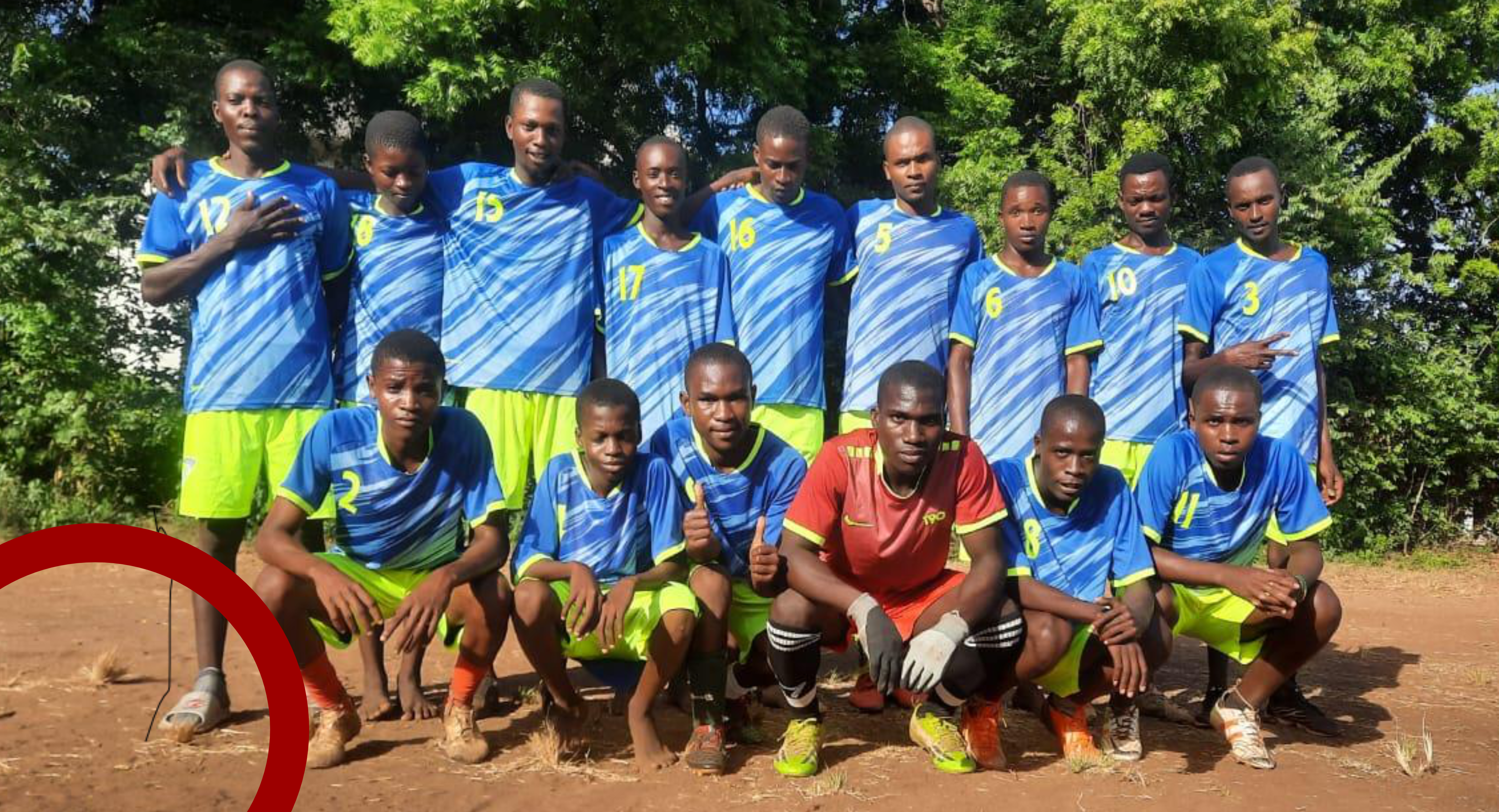 Footballers with ellipse